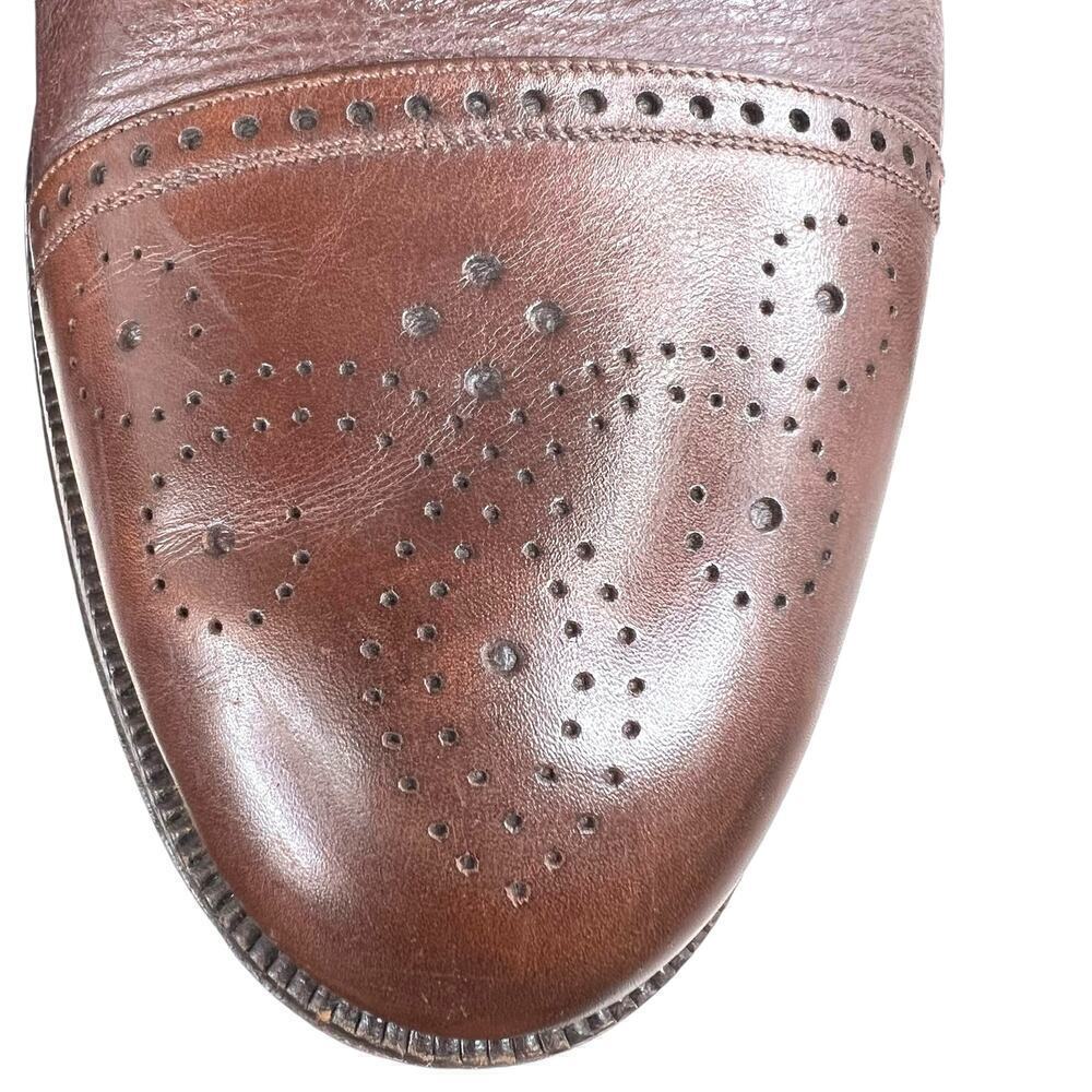 MEZLAN ATHENS Brown Leather Oxford Monk Strap Dress Shoes Men's 10.5 M - Picture 6 of 13